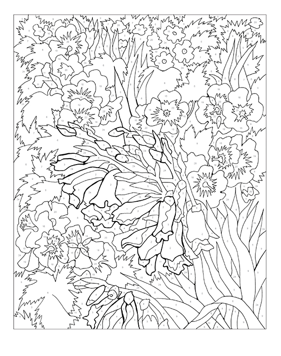 Coloriage par numéros – Fleurs – Image 4